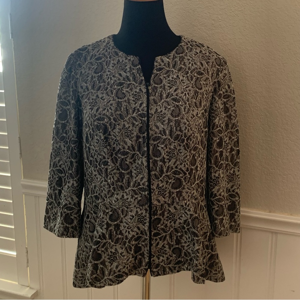 Alex Evenings dressy cover jacket with zipper